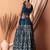 blue georgette embroidered lehenga choli with dupatta