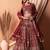 maroon georgette embroidered lehenga choli with dupatta