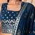 blue georgette embroidered lehenga choli with dupatta