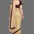 beige sequin embroidered lycra blend ready to wear saree with unstitched blouse