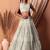 white georgette embroidered lehenga choli with dupatta