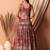 maroon georgette embroidered lehenga choli with dupatta