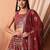 maroon georgette embroidered lehenga choli with dupatta