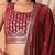 maroon georgette embroidered lehenga choli with dupatta