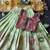 Girls seagreen soft tissue butterfly print lehenga choli with 3d weaving work