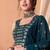 teal blue georgette embroidered lehenga choli with dupatta