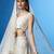 white net embroidered lehenga choli with dupatta