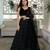 black georgette embroidered lehenga choli with dupatta