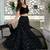 black georgette embroidered lehenga choli with dupatta