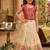 Girls cream soft tissue butterfly print lehenga choli with 3d weaving work
