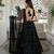 black georgette embroidered lehenga choli with dupatta