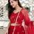 red georgette embroidered lehenga choli with dupatta