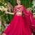 rani pink georgette embroidered lehenga choli with dupatta