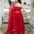 red georgette embroidered lehenga choli with dupatta