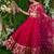 rani pink georgette embroidered lehenga choli with dupatta