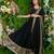 black georgette embroidered lehenga choli with dupatta