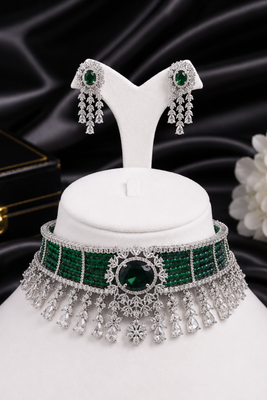 Prestige Rhodium Finish Diamond Choker Set 5