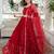 red georgette embroidered lehenga choli with dupatta