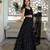 black georgette embroidered lehenga choli with dupatta