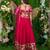 rani pink georgette embroidered lehenga choli with dupatta