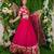 rani pink georgette embroidered lehenga choli with dupatta