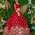 red georgette embroidered lehenga choli with dupatta