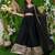 black georgette embroidered lehenga choli with dupatta