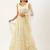 light yellow net embroidered lehenga choli with dupatta