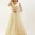 light yellow net embroidered lehenga choli with dupatta
