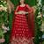 red georgette embroidered lehenga choli with dupatta