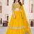 yellow georgette embroidered lehenga choli with dupatta
