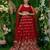 red georgette embroidered lehenga choli with dupatta
