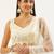 light yellow net embroidered lehenga choli with dupatta