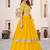 yellow georgette embroidered lehenga choli with dupatta