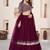 purple georgette embroidered lehenga choli with dupatta
