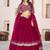 pink georgette embroidered lehenga choli with dupatta