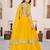 yellow georgette embroidered lehenga choli with dupatta