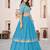 sky blue georgette embroidered lehenga choli with dupatta