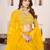 yellow georgette embroidered lehenga choli with dupatta