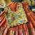 Girls orange soft tissue butterfly print lehenga choli with 3d weaving work