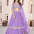 lavender georgette embroidered lehenga choli with dupatta