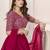 pink georgette embroidered lehenga choli with dupatta