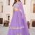 lavender georgette embroidered lehenga choli with dupatta