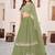 olive georgette embroidered lehenga choli with dupatta