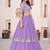 lavender georgette embroidered lehenga choli with dupatta