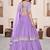 lavender georgette embroidered lehenga choli with dupatta