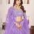 lavender georgette embroidered lehenga choli with dupatta