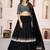 black georgette embroidered lehenga choli with dupatta