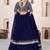 blue georgette embroidered lehenga choli with dupatta