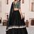 black georgette embroidered lehenga choli with dupatta